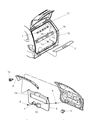 Diagram for 2004 Chrysler Town & Country Tailgate Handle - RS75BD5AB