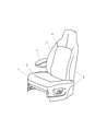 Diagram for 2003 Dodge Caravan Seat Cushion - WW781L5AB