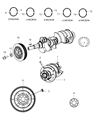 Diagram for 2011 Dodge Avenger Crankshaft Pulley - 5047175AA