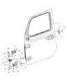 Diagram for Jeep Gladiator Door Check - 68297663AB