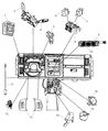 Diagram for 1999 Dodge Ram Van Blower Control Switches - 5011214AA