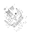 Diagram for 2003 Dodge Viper Center Console Base - XN88DX9AA