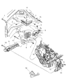 Diagram for 2009 Chrysler PT Cruiser Engine Mount Bracket - 5274500AB