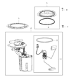 Diagram for Jeep Fuel Tank Lock Ring - 52030369AA