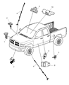 Diagram for 2005 Dodge Ram 2500 Air Bag Sensor - 56043167AA