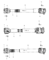 Diagram for Dodge Driveshaft Yokes - 68067347AA