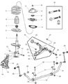 Diagram for 2003 Chrysler Town & Country Axle Pivot Bushing - 4743094AA