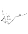 Diagram for Chrysler Voyager Transmission Oil Cooler Hose - 68413378AA