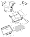 Diagram for 2007 Jeep Compass Windshield - 5191429AA