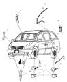 Diagram for 2001 Chrysler Town & Country Ambient Temperature Sensor - 4685819AC