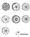 Diagram for 2013 Dodge Dart Spare Wheel - 68086001AC