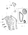 Diagram for 1999 Dodge Ram Wagon Timing Cover Gasket - 4897297AA