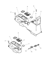 Diagram for 1999 Jeep Wrangler Center Console Base - SJ871K5AA