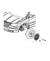 Diagram for 2009 Chrysler Town & Country Spare Wheel - 4721196AC