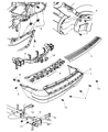 Diagram for 2009 Dodge Durango Bumper - 68002934AB