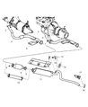 Diagram for 2001 Jeep Cherokee Tail Pipe - E0021489AA