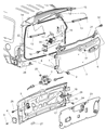 Diagram for 2007 Jeep Liberty Tailgate Lock - 55360357AC