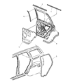 Diagram for 2004 Jeep Grand Cherokee Weather Strip - 55135890AD