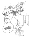 Diagram for 2000 Chrysler Voyager Steering Column - 4690925AA