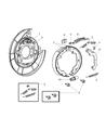 Diagram for Jeep Parking Brake Shoe - 5191215AA