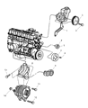 Diagram for 2000 Jeep Wrangler Alternator Bracket - 4854026