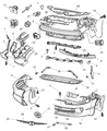Diagram for 2000 Chrysler LHS Air Deflector - 4574830