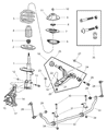 Diagram for Chrysler Voyager Coil Spring Insulator - 4743015AA