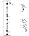 Diagram for Ram Driveshaft Center Support Bearing - 68065263AA