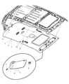 Diagram for 2005 Dodge Durango Sun Visor - ZC361D1AB