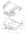 Diagram for Chrysler Sebring Hood Cable - MR271734