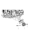 Diagram for 2009 Dodge Ram 3500 Engine Mount Bracket - 52122545AA