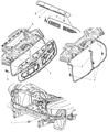 Diagram for 2009 Dodge Ram 3500 Grille - 55077767AE