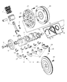 Diagram for 2016 Ram 1500 Crankshaft Thrust Washer Set - 5083979AA