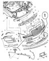 Diagram for 2007 Dodge Charger Grille - 1CH87AXRAA