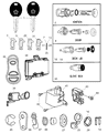 Diagram for Chrysler Ignition Lock Cylinder - 5003843AB