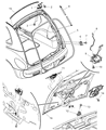 Diagram for 2008 Chrysler PT Cruiser Tailgate Handle - ZK71ARHAC