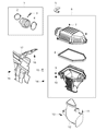 Diagram for Dodge Challenger Air Intake Coupling - 5038439AC