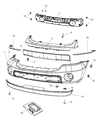 Diagram for 2009 Dodge Durango Bumper - 68002920AC