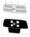 Diagram for Dodge Ram 3500 Grille - 68001467AB
