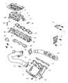 Diagram for Dodge Avenger Intake Manifold Gasket - 4663852AB