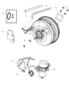 Diagram for 2011 Chrysler Town & Country Brake Booster Vacuum Hose - 4877755AB