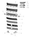 Diagram for 2019 Dodge Charger Grille - 68214869AB