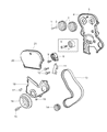 Diagram for 2002 Jeep Liberty Timing Belt Idler Pulley - 4781569AB