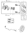 Diagram for Jeep Commander Wheel Bearing - 52111884AB