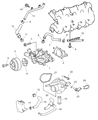 Diagram for Chrysler Thermostat Gasket - 5080150AA