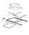 Diagram for 2021 Jeep Grand Cherokee Sunroof - 68082476AB