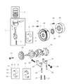 Diagram for 2010 Dodge Challenger Crankshaft Thrust Washer Set - 4792020AB