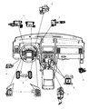 Diagram for 2003 Jeep Grand Cherokee Dimmer Switch - 56042300AG