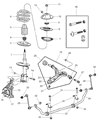 Diagram for 2004 Chrysler Town & Country Coil Springs - 5006703AA