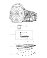 Diagram for Jeep Commander Transmission Pan - 4736676AA